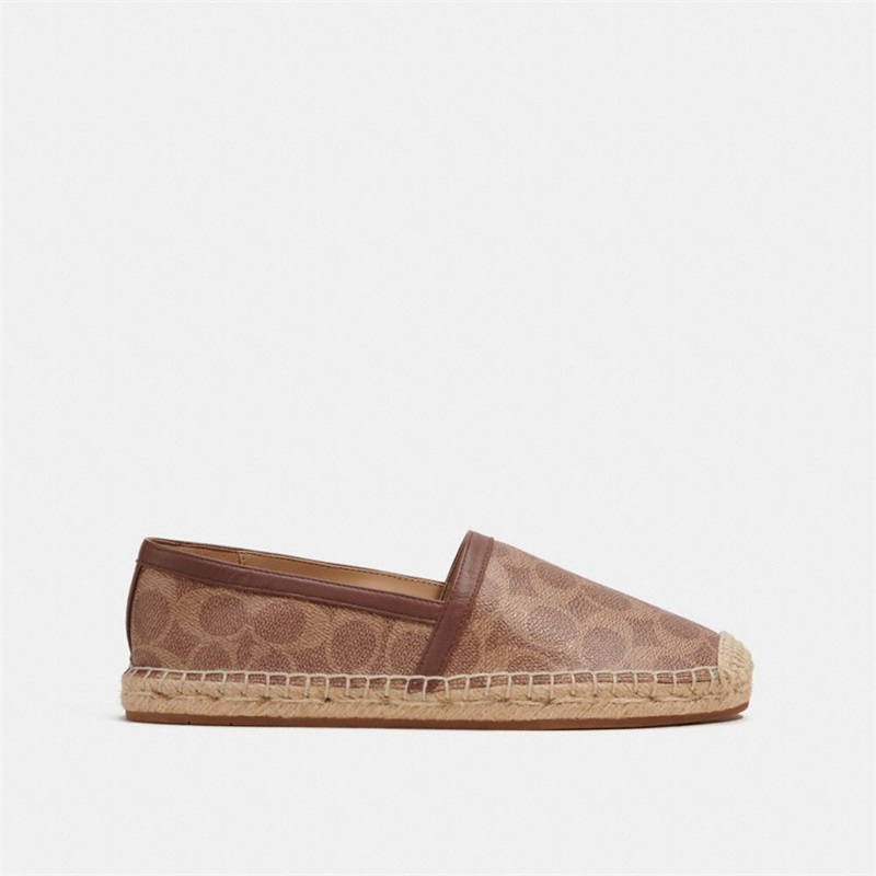 Espadrile Dama Coach Collins In Signature Canvas Maro | Romania-078692