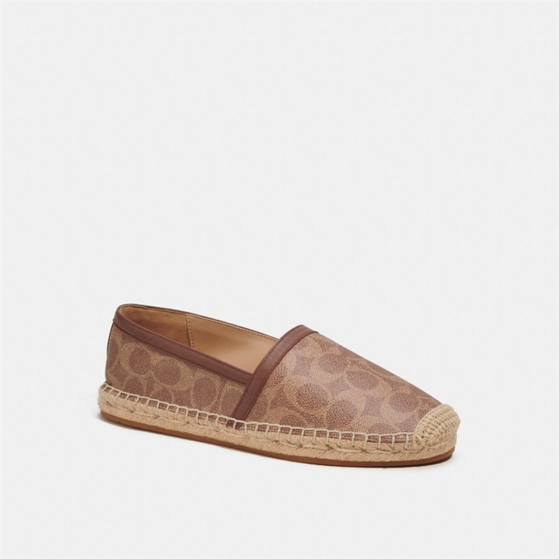 Espadrile Dama Coach Collins In Signature Canvas Maro | Romania-078692