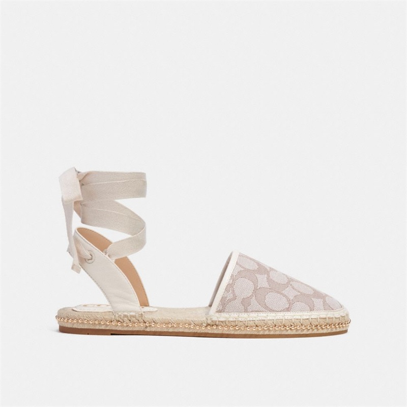 Espadrile Dama Coach Corrine In Signature Jacquard Gri | Romania-803617