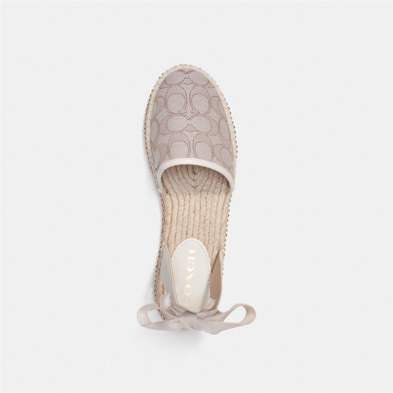 Espadrile Dama Coach Corrine In Signature Jacquard Gri | Romania-803617