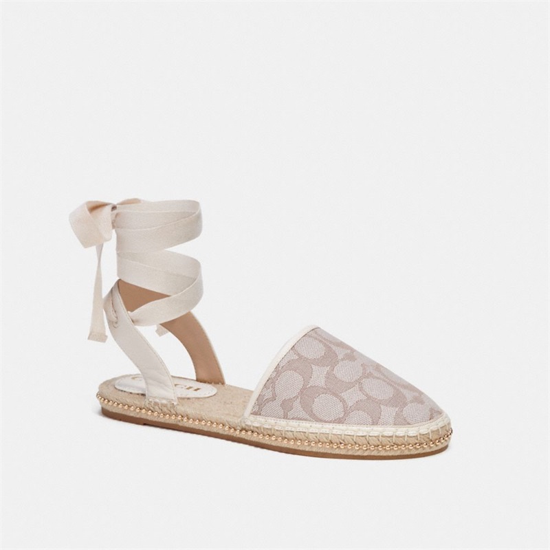 Espadrile Dama Coach Corrine In Signature Jacquard Gri | Romania-803617