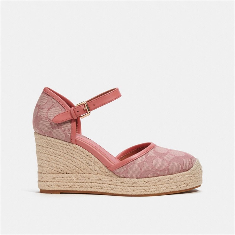 Espadrile Dama Coach Raine In Signature Jacquard Roz | Romania-185064