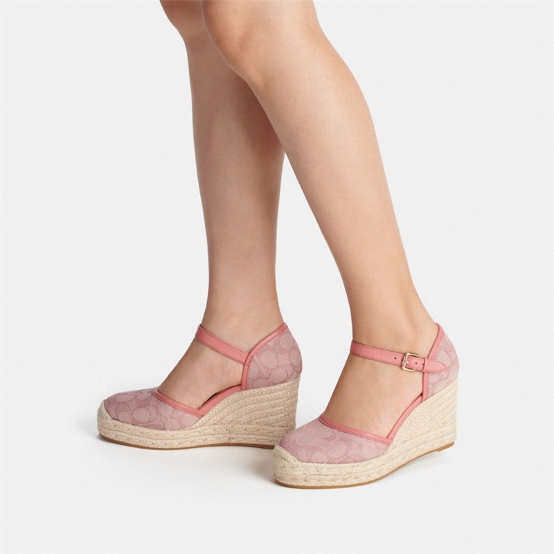 Espadrile Dama Coach Raine In Signature Jacquard Roz | Romania-185064