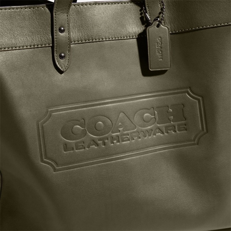 Geanta Barbati Coach Field Tote 40 With Coach Badge Verzi | Romania-512693