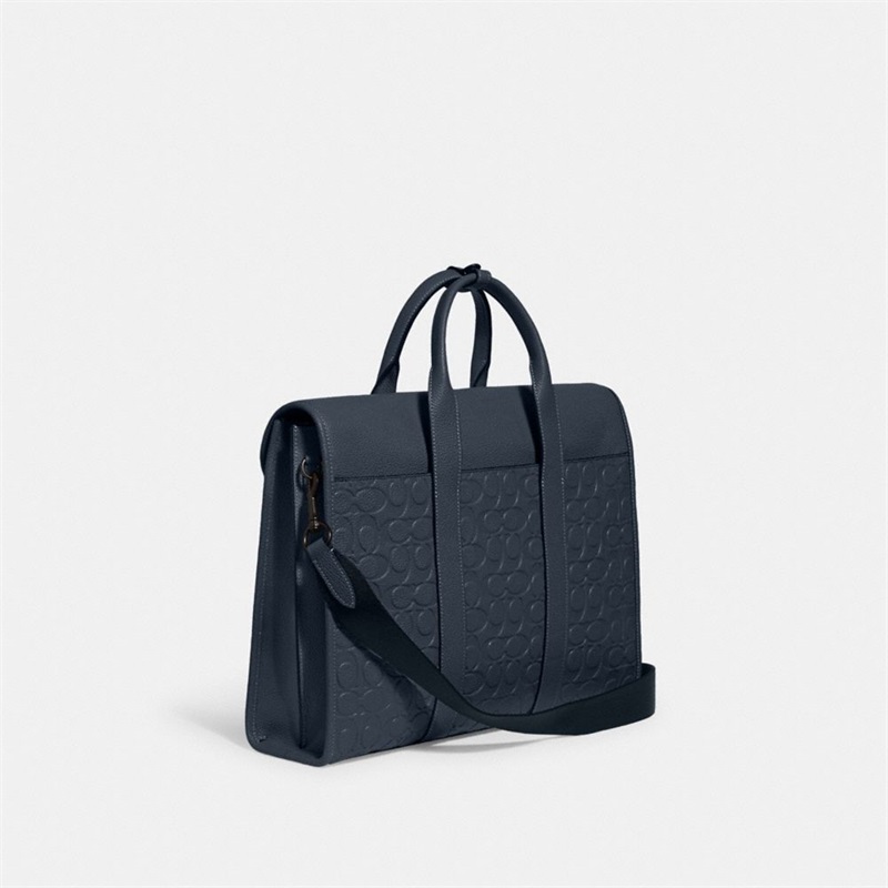 Geanta Barbati Coach Gotham Portfolio In Signature Leather Albastri | Romania-297035