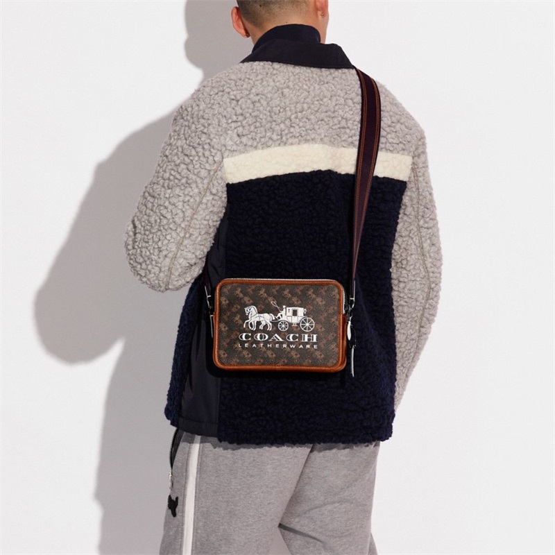 Geanta Crossbody Barbati Coach Charter 24 With Horse And Carriage Print Negrii Cupru | Romania-209713