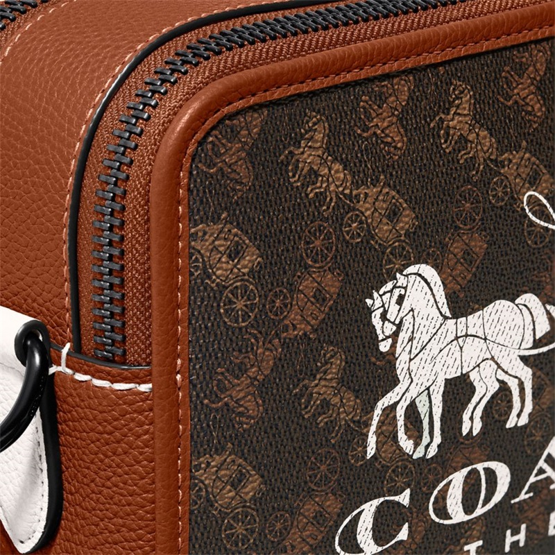 Geanta Crossbody Barbati Coach Charter 24 With Horse And Carriage Print Negrii Cupru | Romania-209713