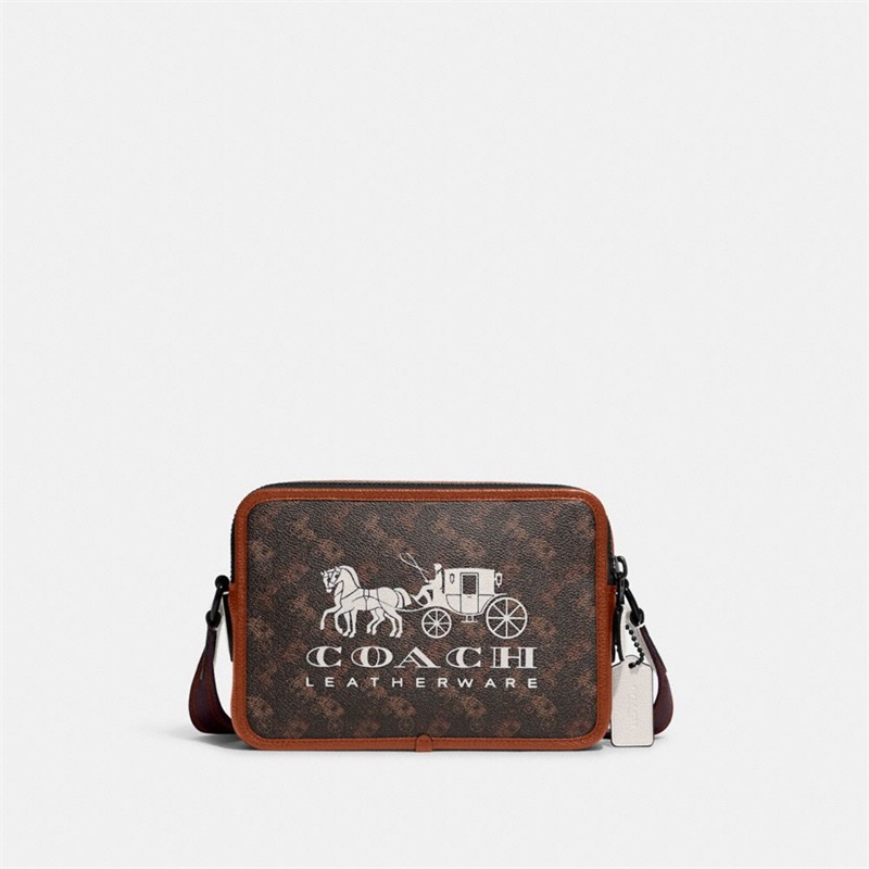 Geanta Crossbody Barbati Coach Charter 24 With Horse And Carriage Print Negrii Cupru | Romania-209713