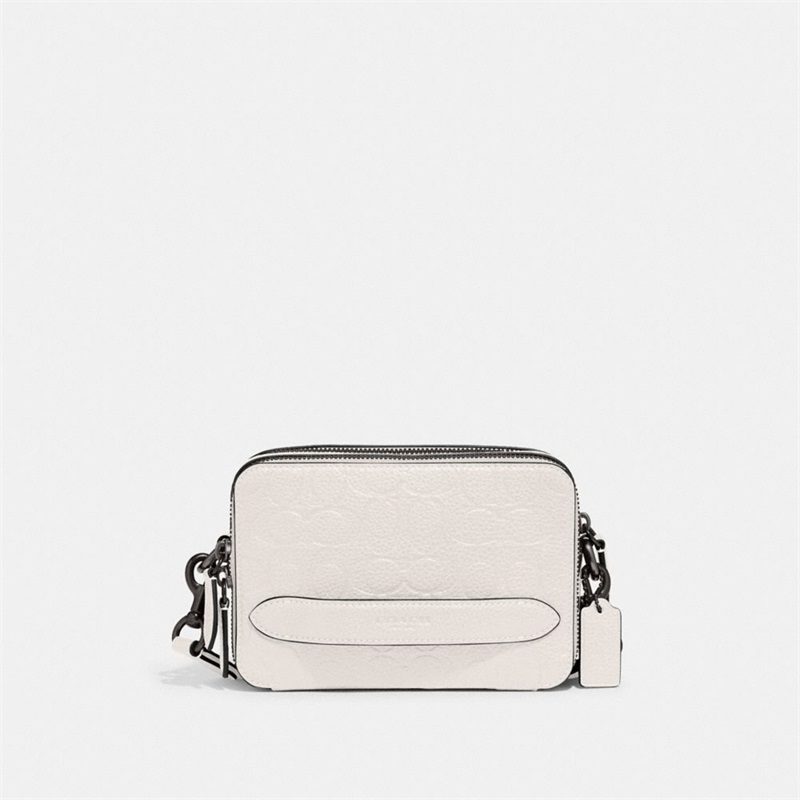 Geanta Crossbody Barbati Coach Charter In Signature Leather Albi | Romania-294378