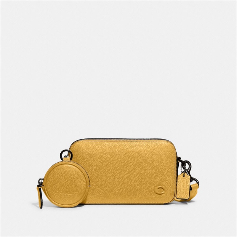 Geanta Crossbody Barbati Coach Charter Slim Galbeni Aurii | Romania-536807