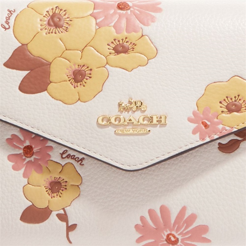 Geanta Crossbody Dama Coach Envelope Clutch With Floral Cluster Print Aurii Colorati | Romania-384196