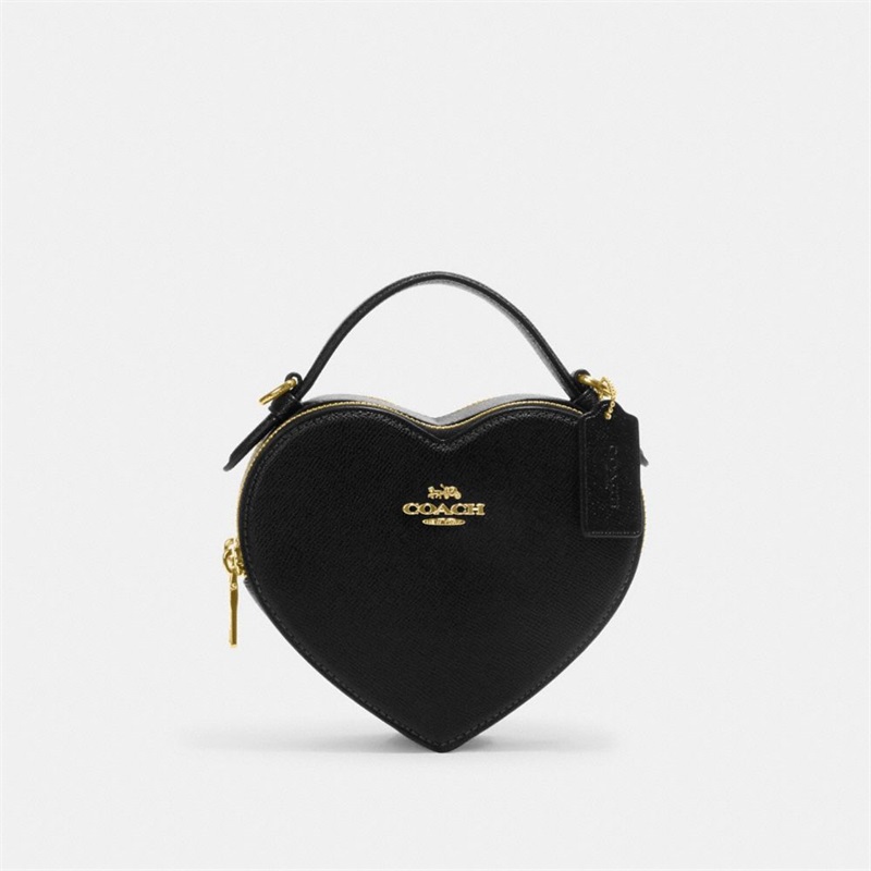 Geanta Crossbody Dama Coach Heart Aurii Negrii | Romania-163275