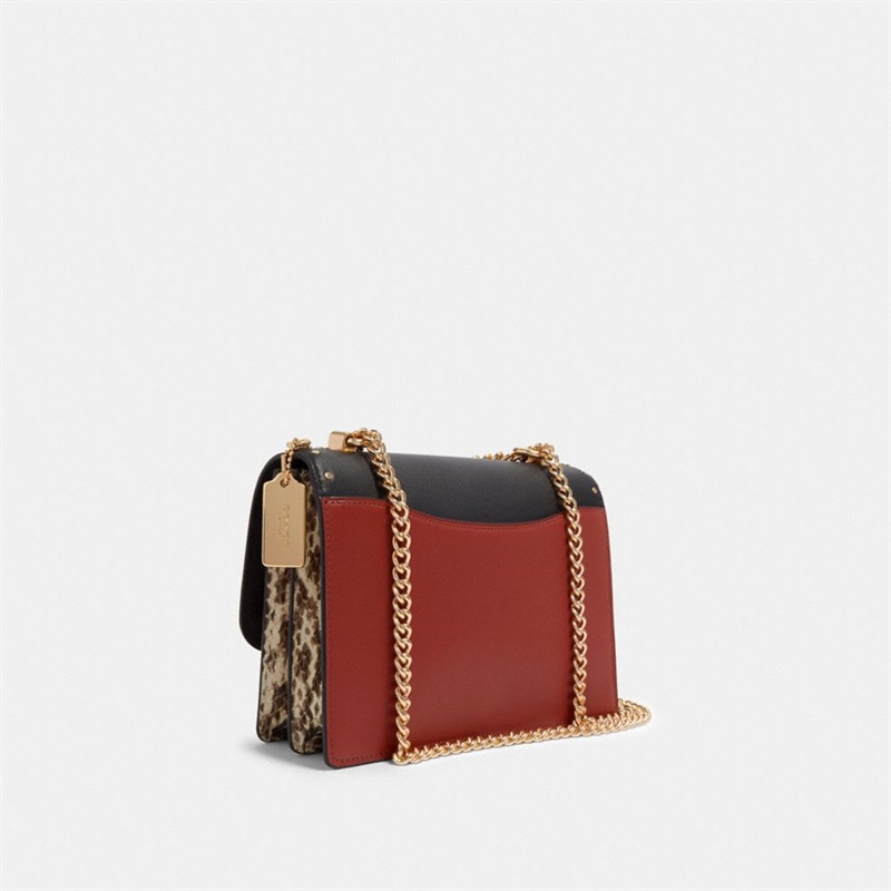 Geanta Crossbody Dama Coach Klare In Signature Canvas With Rivets Aurii Kaki Colorati | Romania-581972