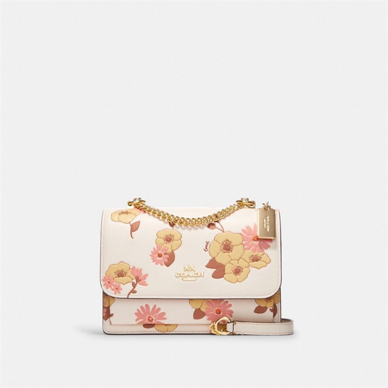 Geanta Crossbody Dama Coach Klare With Floral Cluster Print Aurii Colorati | Romania-576948