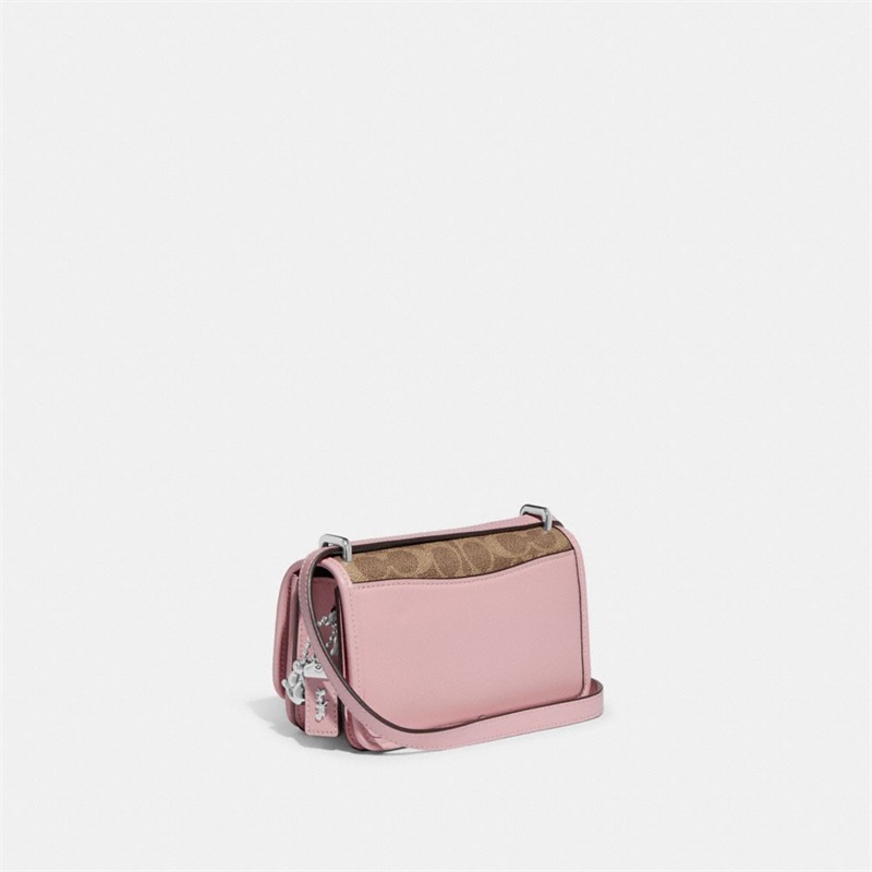 Geanta Crossbody Dama Coach Lunar New Year Bandit In Colorblock Signature Canvas With Rabbit Charm Argintii Maro Roz | Romania-958601