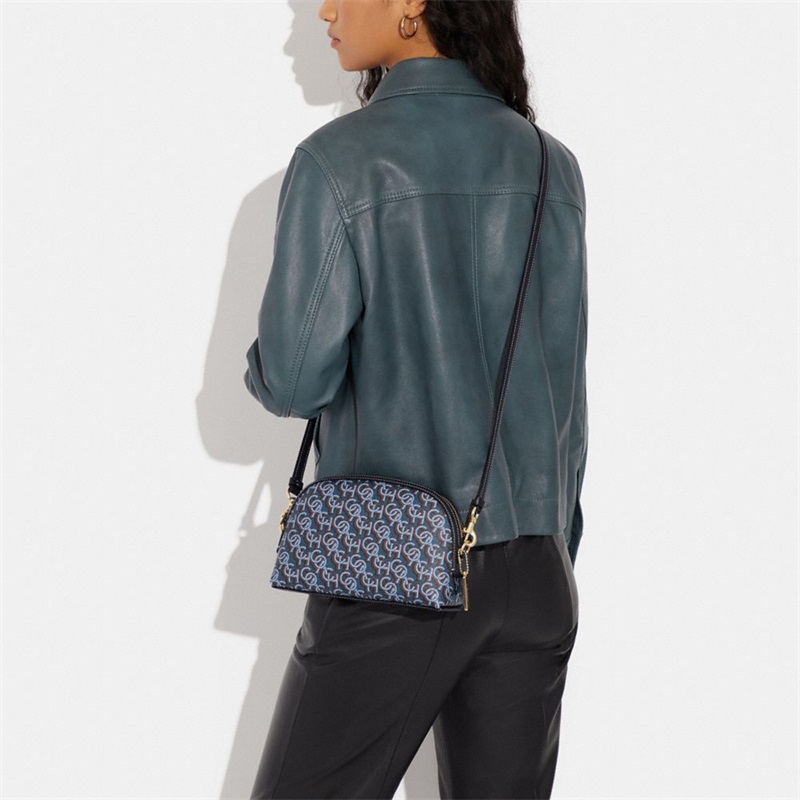 Geanta Crossbody Dama Coach Madi With Coach Monogram Print Aurii Bleumarin | Romania-124507