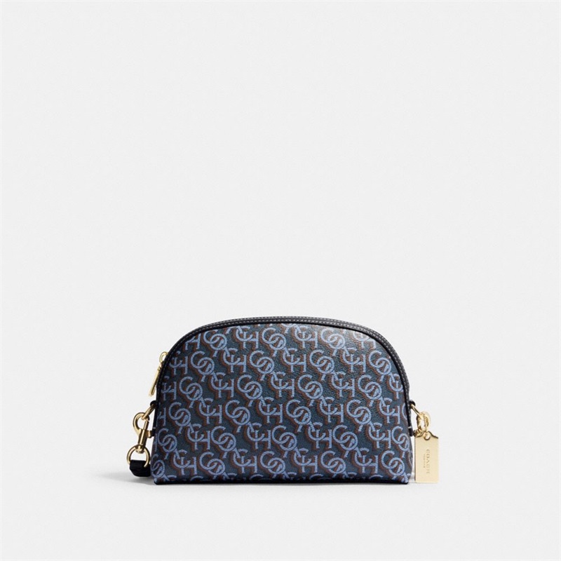 Geanta Crossbody Dama Coach Madi With Coach Monogram Print Aurii Bleumarin | Romania-124507