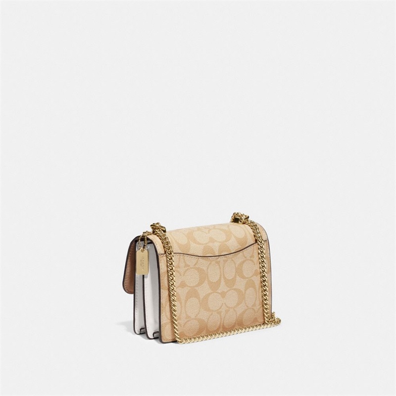 Geanta Crossbody Dama Coach Mini Klare In Signature Canvas Aurii Kaki Deschis | Romania-907132