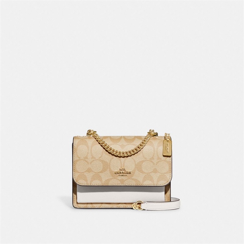 Geanta Crossbody Dama Coach Mini Klare In Signature Canvas Aurii Kaki Deschis | Romania-907132