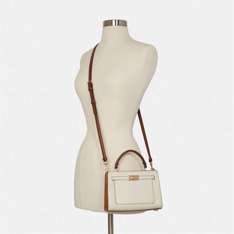 Geanta Crossbody Dama Coach Mini Lane Top Handle In Colorblock Aurii Colorati | Romania-183246