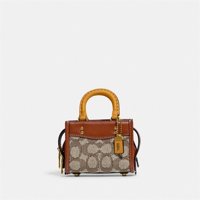 Geanta Crossbody Dama Coach Rogue 12 In Signature Textil Jacquard Maro | Romania-265890