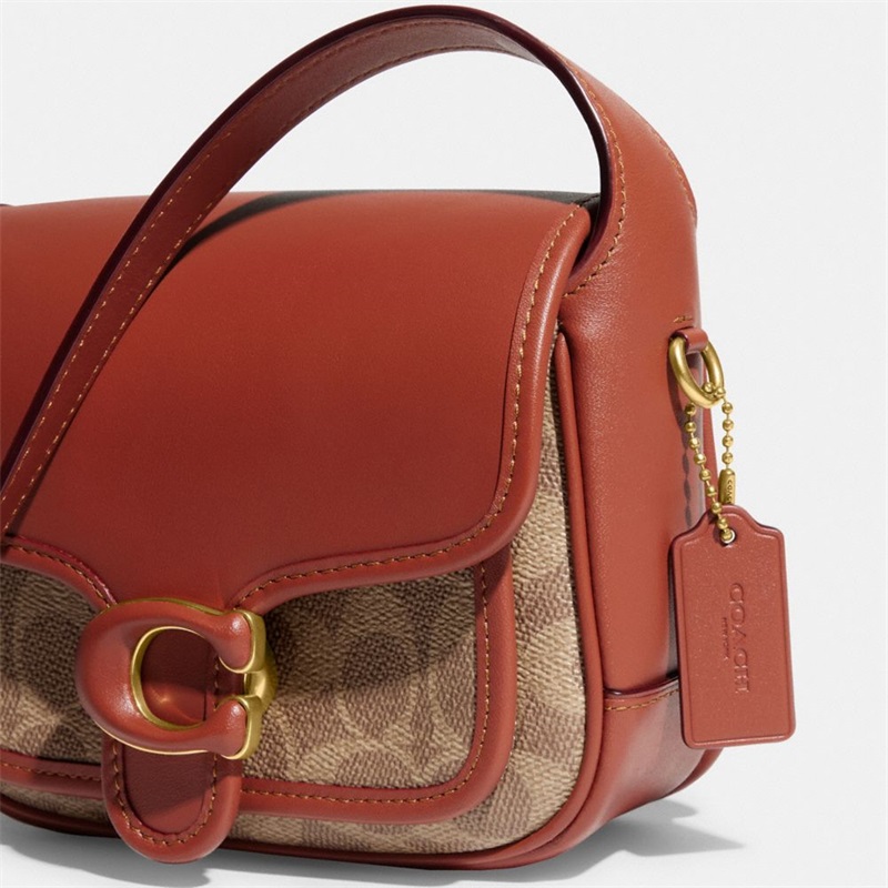 Geanta Crossbody Dama Coach Tabby Messenger 19 In Signature Canvas Maro | Romania-973168