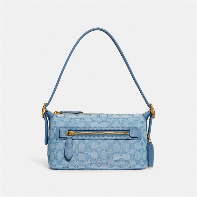 Geanta Dama Coach Demi In Signature Jacquard Turcoaz | Romania-253671