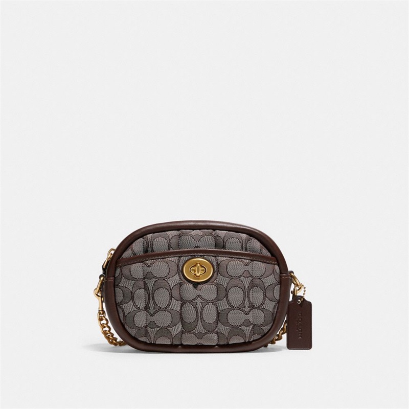 Geanta Dama Coach Small Camera In Signature Jacquard With Quilting Maro | Romania-423105