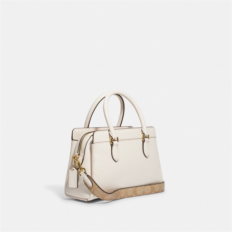 Geanta De Mana Dama Coach Mini Darcie With Signature Canvas Detail Aurii | Romania-483761