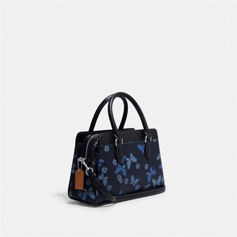 Geanta De Mana Dama Coach Mini Darcie With Lovely Butterfly Print Argintii Bleumarin Colorati | Romania-950138