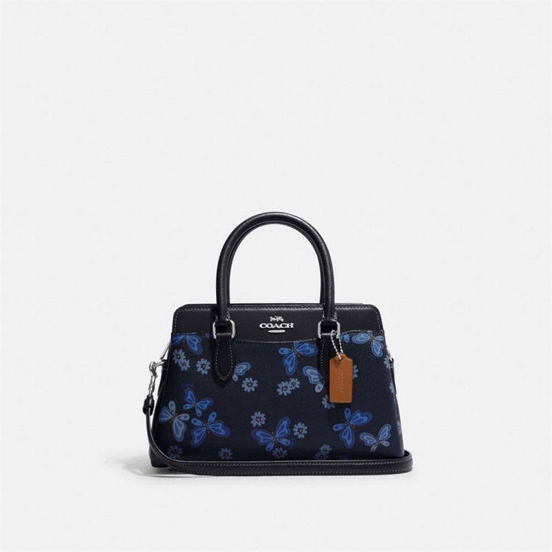 Geanta De Mana Dama Coach Mini Darcie With Lovely Butterfly Print Argintii Bleumarin Colorati | Romania-950138