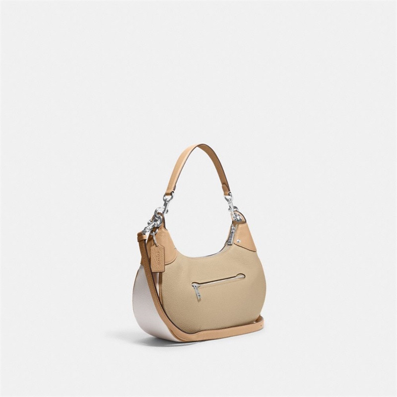 Geanta De Umar Dama Coach Mara Hobo In Colorblock Argintii Bej Colorati | Romania-392816