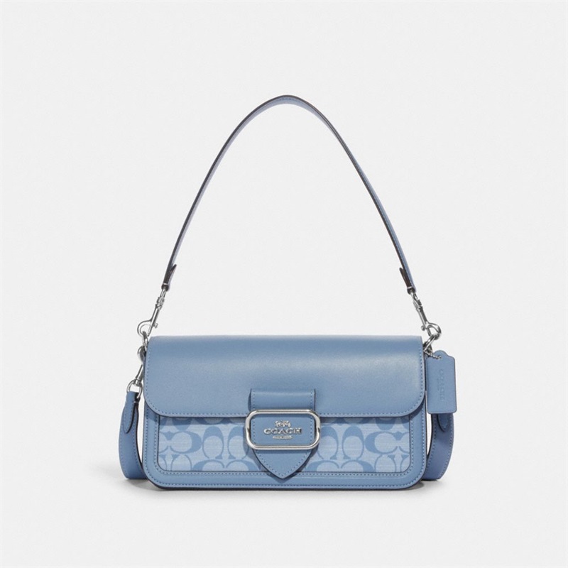 Geanta De Umar Dama Coach Morgan In Signature Chambray Argintii Flori Colorati | Romania-024978