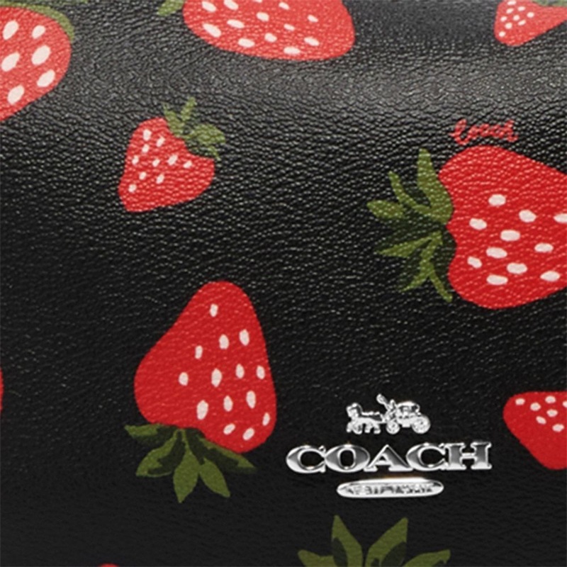 Geanta De Umar Dama Coach Payton Hobo With Wild Strawberry Print Argintii Negrii Colorati | Romania-438029