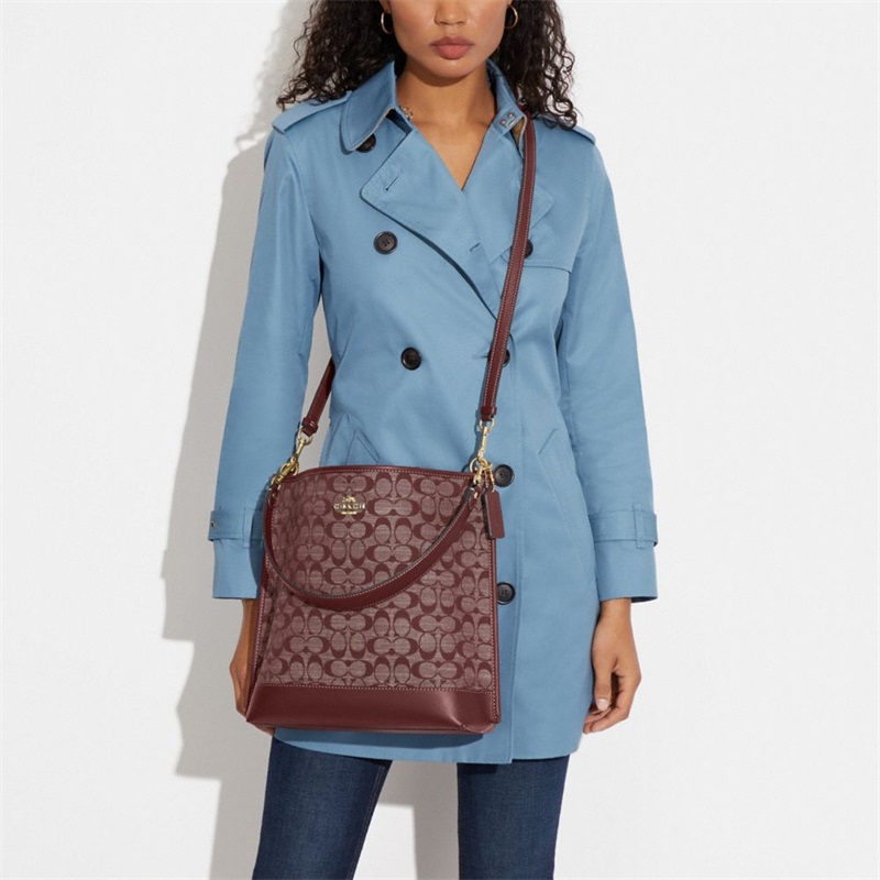 Geanta Galeata Dama Coach Mollie In Signature Chambray Aurii Colorati | Romania-854172