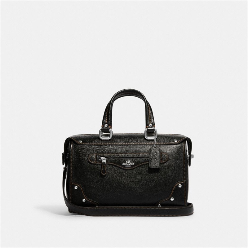 Geanta Satchel Dama Coach Millie Argintii Negrii | Romania-619824