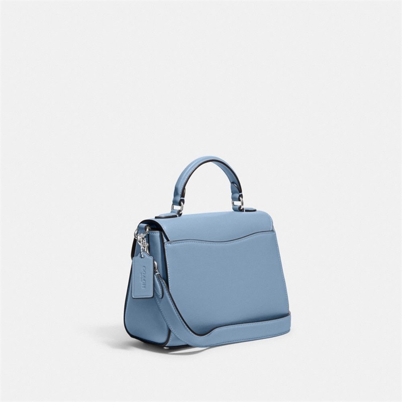 Geanta Satchel Dama Coach Morgan Top Handle In Signature Chambray Argintii Flori Colorati | Romania-509437