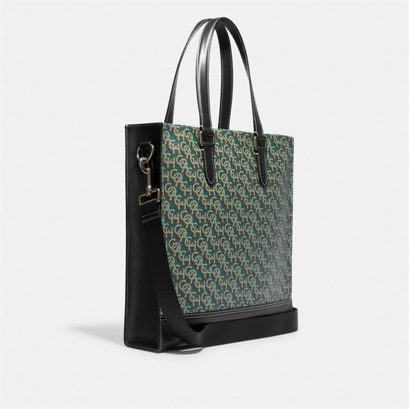 Geanta Tote Barbati Coach Graham Structured With Coach Monogram Print Verzi | Romania-015973