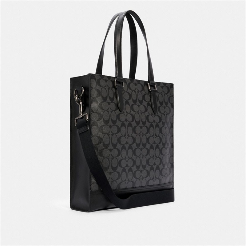 Geanta Tote Barbati Coach Graham Structured In Signature Canvas Gri Negrii | Romania-804951