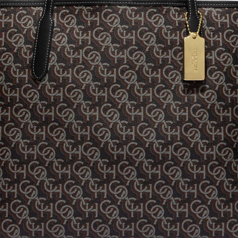 Geanta Tote Dama Coach City With Coach Monogram Print Aurii Negrii | Romania-470358