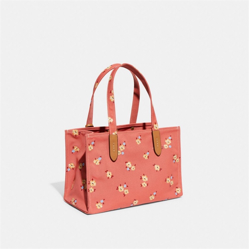 Geanta Tote Dama Coach Disney X Coach 30 In 100 Percent Recycled Canvas With Floral Print And Mickey Mouse Corai | Romania-812790