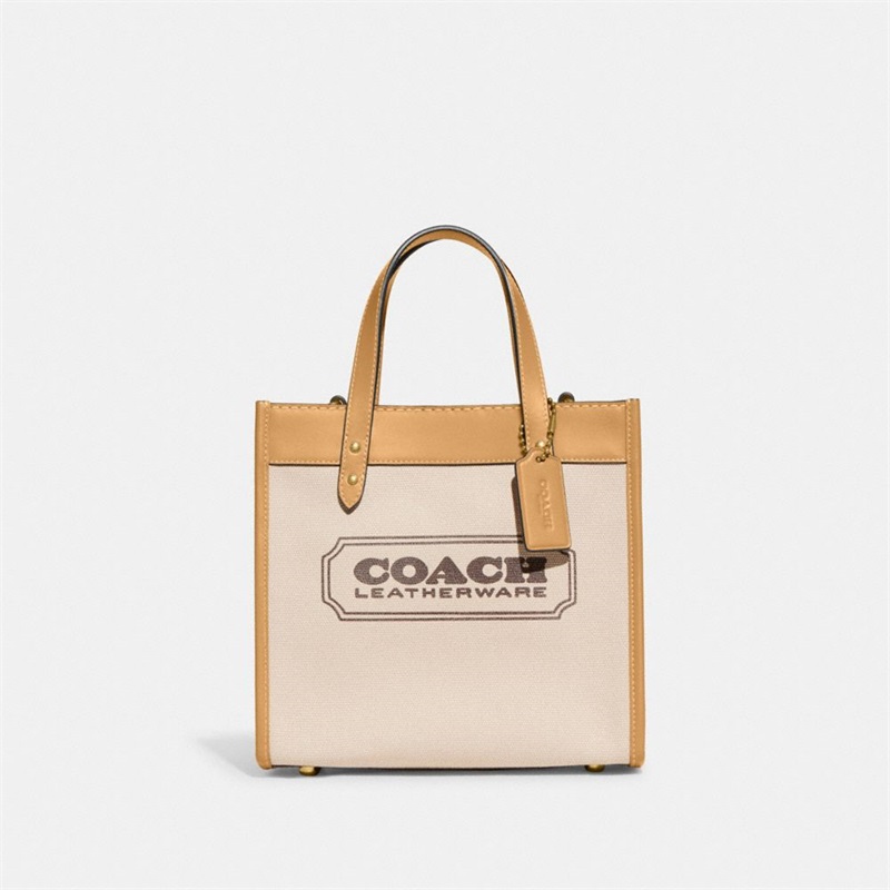 Geanta Tote Dama Coach Field 22 Bej Maro | Romania-057836