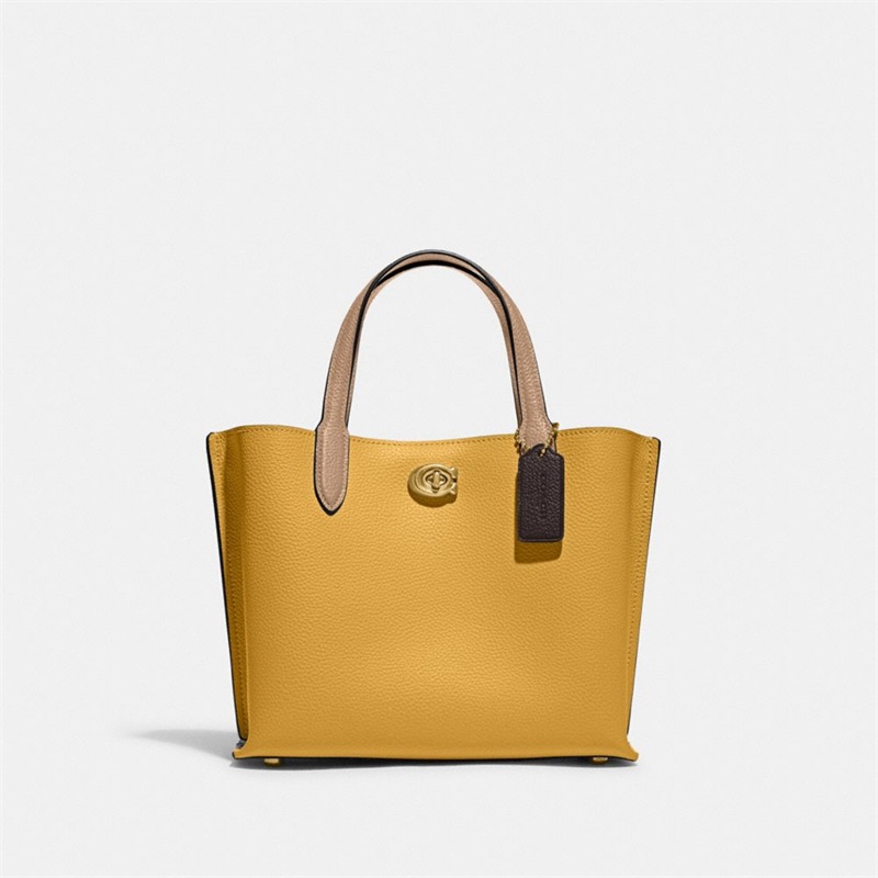 Geanta Tote Dama Coach Willow 24 In Colorblock Galbeni Aurii Colorati | Romania-270914