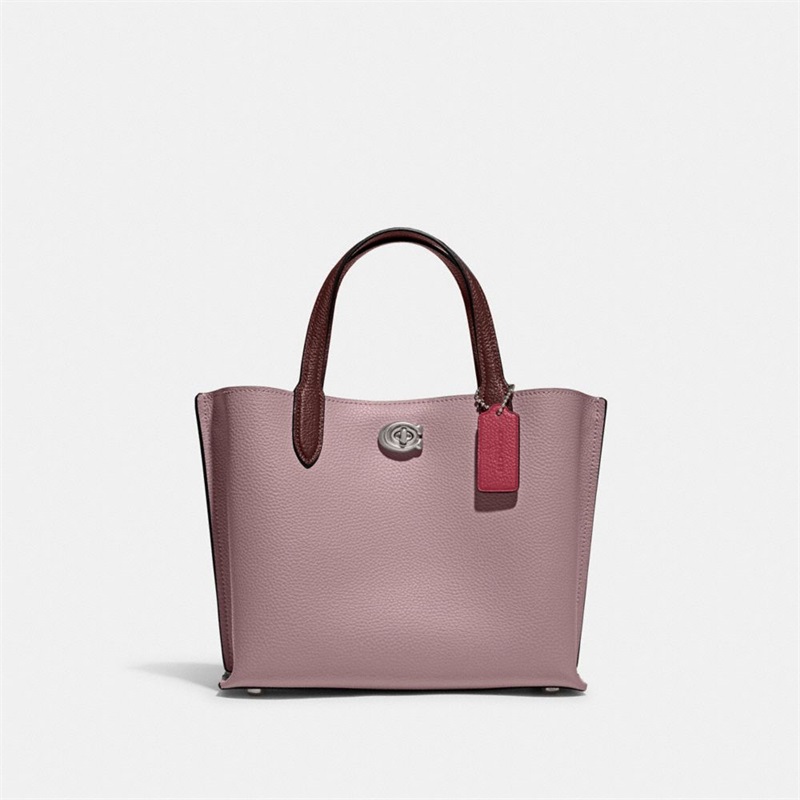 Geanta Tote Dama Coach Willow 24 In Colorblock Argintii Violet | Romania-470382