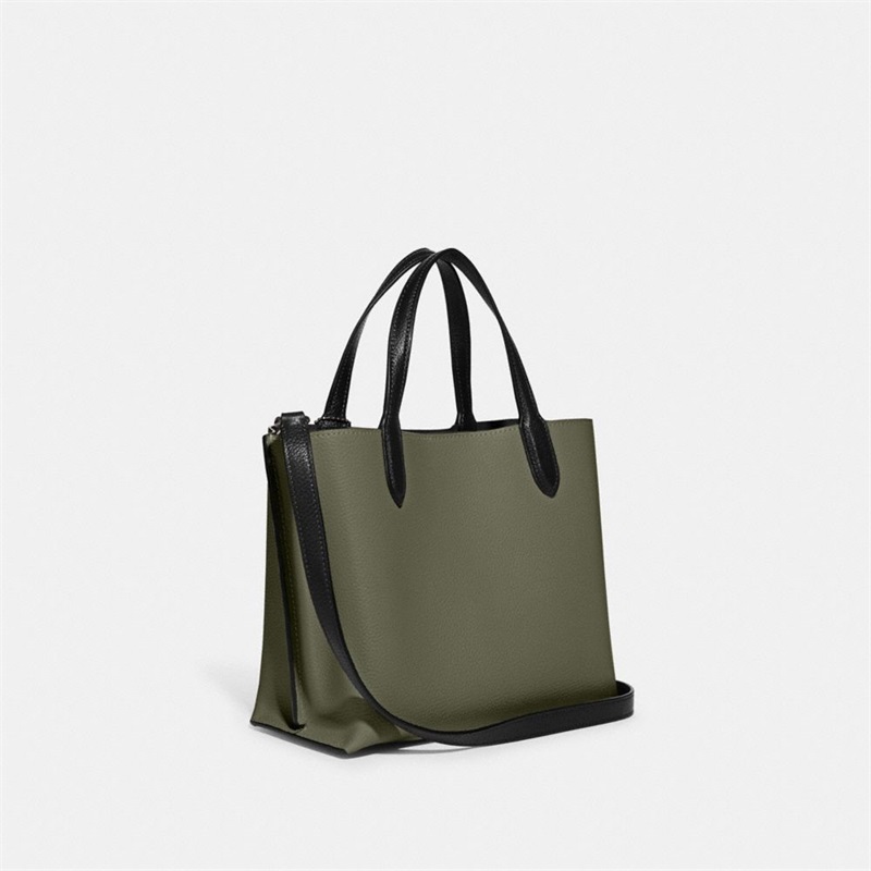 Geanta Tote Dama Coach Willow 24 In Colorblock With Signature Canvas Interior Verzi Colorati | Romania-568429