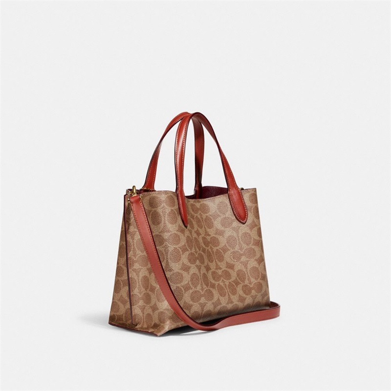 Geanta Tote Dama Coach Willow 24 In Signature Canvas Maro | Romania-912863