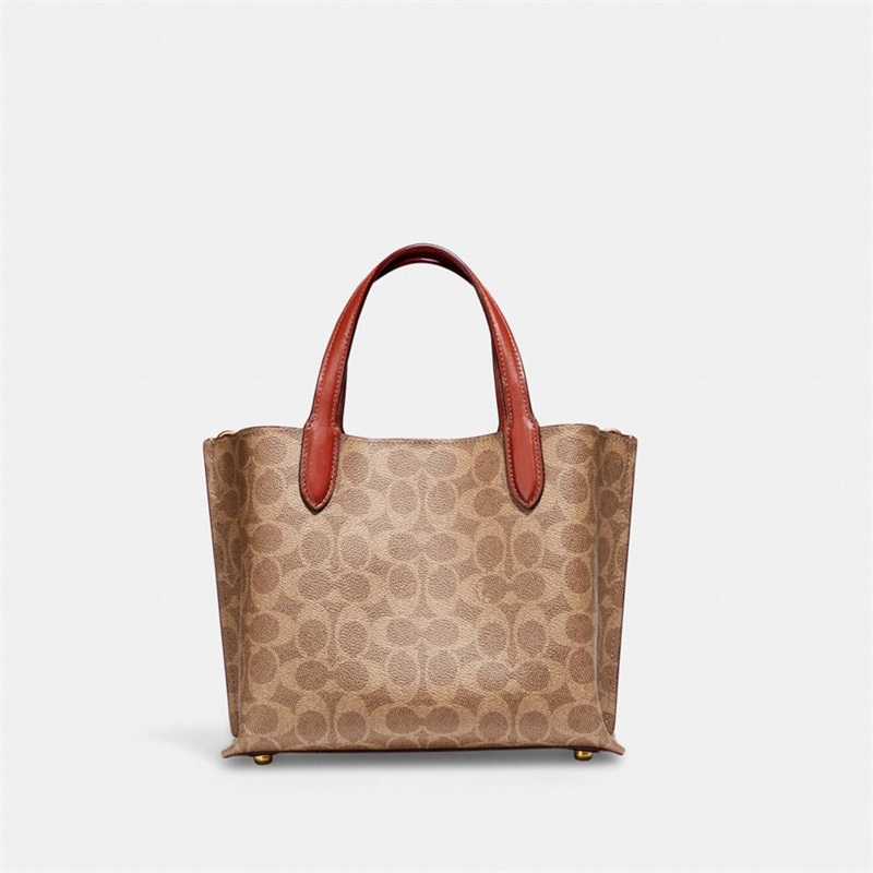 Geanta Tote Dama Coach Willow 24 In Signature Canvas Maro | Romania-912863