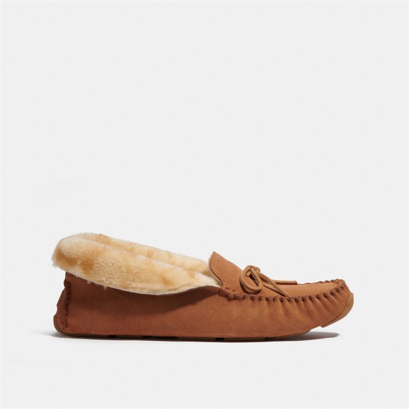 Loafers Barbati Coach Shearling Driver Albastru Deschis | Romania-617432