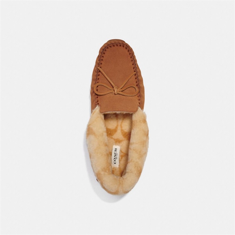 Loafers Barbati Coach Shearling Driver Albastru Deschis | Romania-617432