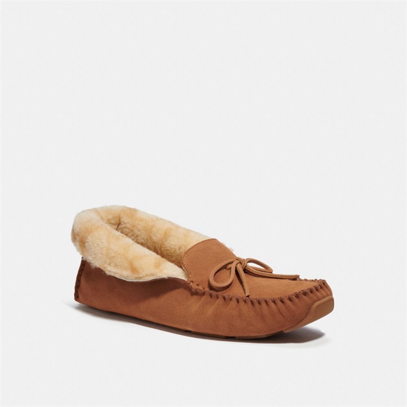 Loafers Barbati Coach Shearling Driver Albastru Deschis | Romania-617432